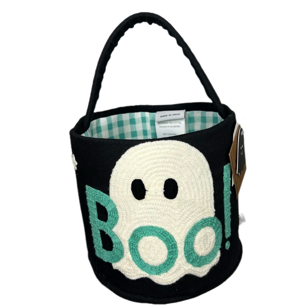 NEW Small Halloween Ghost Boo Trick or Treat Basket 8” x 7”